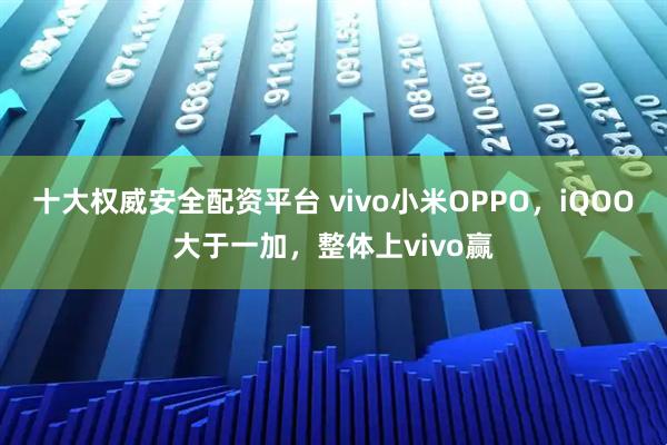 十大权威安全配资平台 vivo小米OPPO，iQOO大于一加，整体上vivo赢
